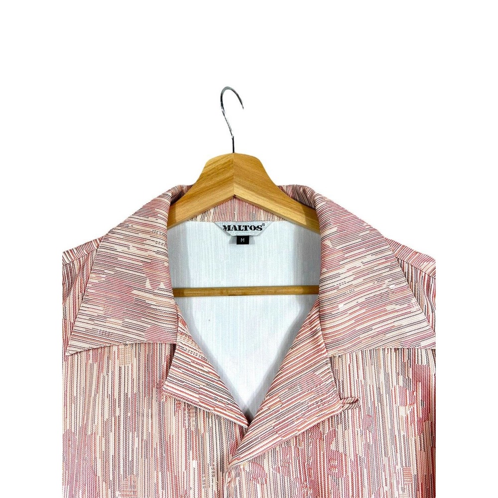 Maltos Camp Collar Funky Polyester Button Down Pi… - image 3